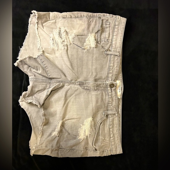 torrid Pants - Light grey distressed jean shorts